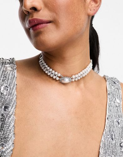 Collier chunky avec pendentif perle - True Decadence - Modalova