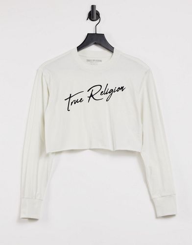 T-shirt ras de cou à manches longues avec logo signature - True Religion - Modalova