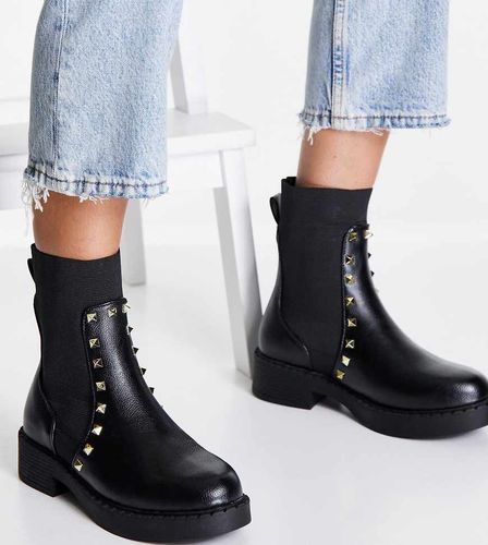 Truffle Collection - Pointure large - Bottines souples à clous - Truffle Collection Wide Fit - Modalova