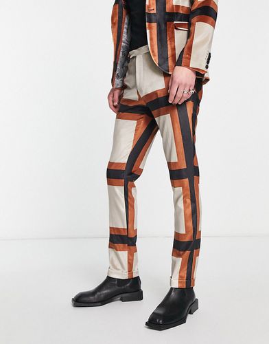 Platini - Pantalon de costume skinny à carreaux oversize - Twisted Tailor - Modalova