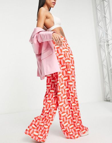 Pantalon d'ensemble large à imprimé géométrique - Twisted Wunder - Modalova