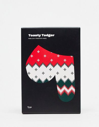 Toasty Todger - Pull en maille jacquard - Rouge et vert - Typo - Modalova