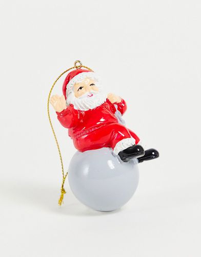Décoration de Noël avec Père Noël sur une balle - Typo - Modalova