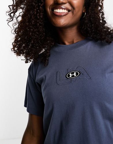 T-shirt crop top à manches courtes et logo - Under Armour - Modalova