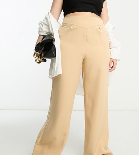Plus - Pantalon d'ensemble ajusté à taille haute - Beige - Unique21 Hero - Modalova