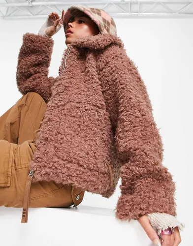 Maeve - Veste en sherpa à fermeture éclair - Châtaigne - Ugg - Modalova