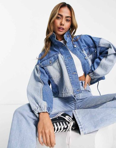 Veste en denim effet patchwork - Urban Bliss - Modalova