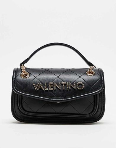 Valentino - Mansion - Sac à main matelassé avec bandoulière chaîne et rabat supérieur - Écru - Valentino Bags - Modalova