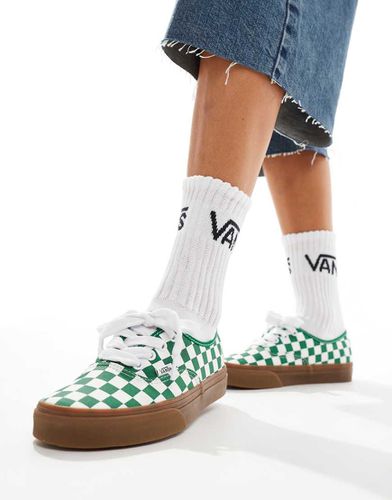 Authentic - Baskets à damier avec semelle en caoutchouc et lacets oversize - /blanc - Vans - Modalova