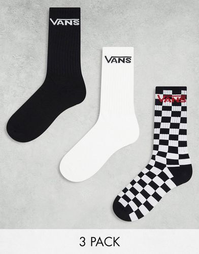 Lot de 3 paires de chaussettes classiques - Noir/blanc - Vans - Modalova