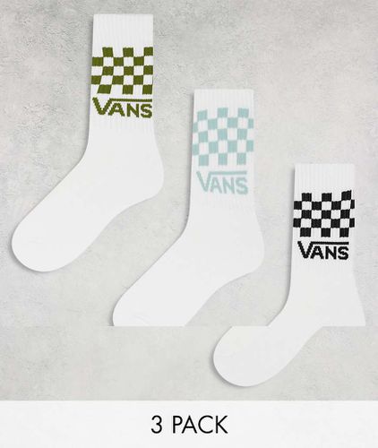 Lot de 3 paires de chaussettes classiques à motif gris/noir/bleu - Blanc - Vans - Modalova