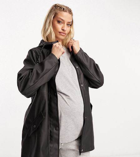 Veste à capuche imperméable caoutchoutée - Noir - Vero Moda Maternity - Modalova