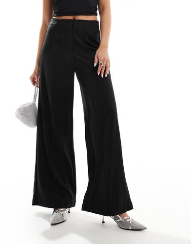 Pantalon large à fines rayures pailletées - Vero Moda - Modalova