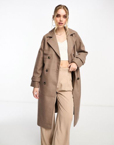 Trench-coat habillé à double boutonnage - Marron - Vero Moda - Modalova