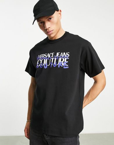 T-shirt à motif grafitti - Noir - Versace Jeans Couture - Modalova