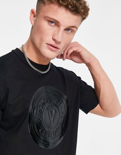 T-shirt avec logo caoutchouté - Versace Jeans Couture - Modalova