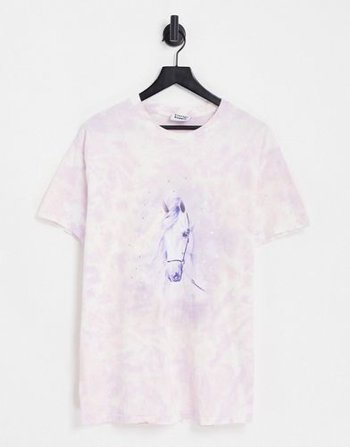 T-shirt oversize à imprimé Mystic Horse orné de strass - Tie-dye - Vintage Supply - Modalova