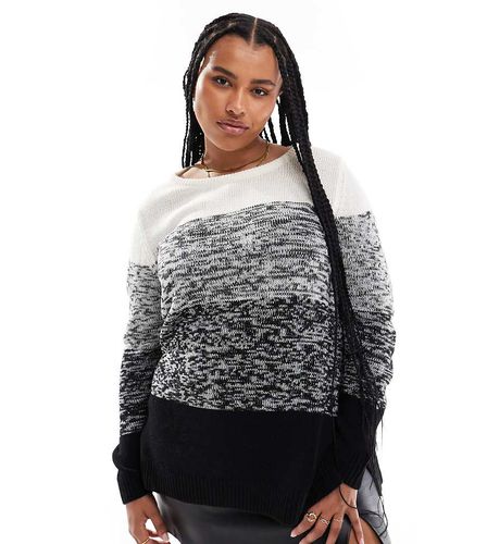 Pull color block - Noir et blanc - Yours - Modalova