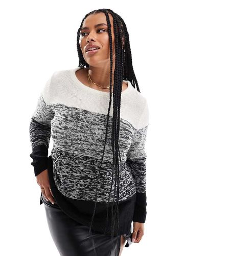 Pull color block - Noir et blanc - Yours - Modalova