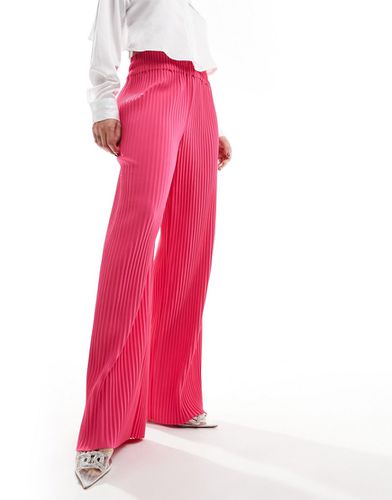 Pantalon large plissé à taille haute - vif - Y.a.s - Modalova