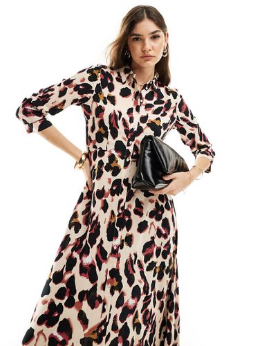Robe chemise longue à imprimé léopard - Y.a.s - Modalova