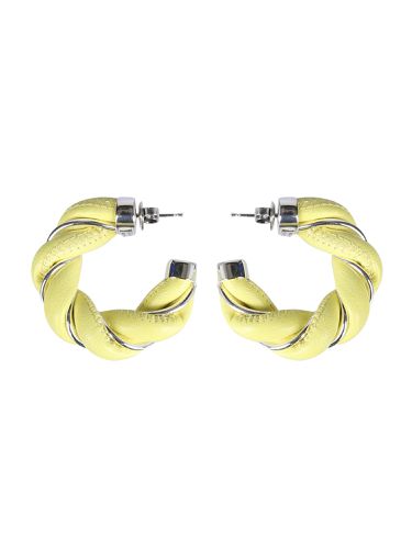 Braided hoop earrings - bottega veneta - Modalova