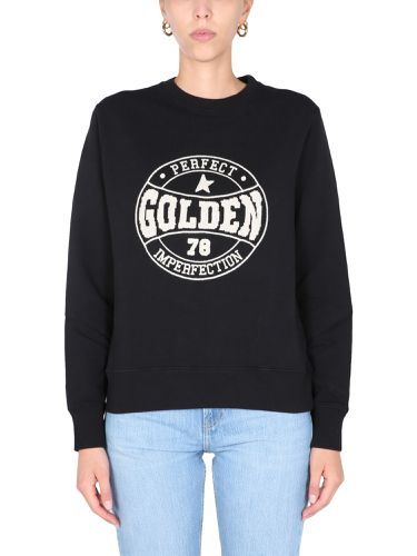Sweatshirt with embroidered logo - golden goose deluxe brand - Modalova