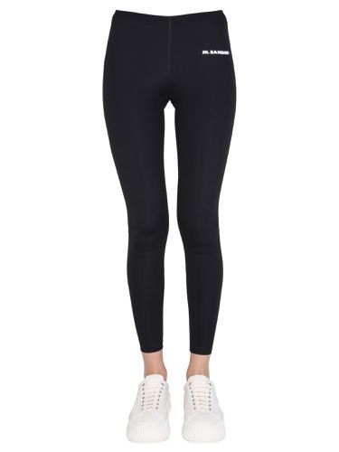 Jil sander logo print leggings - jil sander - Modalova