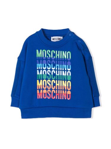 Moschino felpa in cotone con logo - moschino - Modalova
