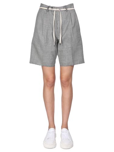 Stretch flannel bermuda shorts - aspesi - Modalova