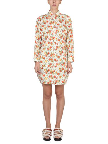 Shirt dress with floral pattern - marni - Modalova