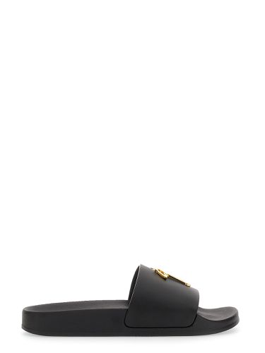 Brett slide sandal with logo - giuseppe zanotti - Modalova