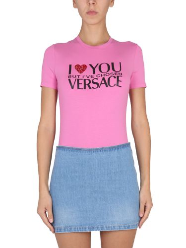 Versace t-shirt with logo - versace - Modalova