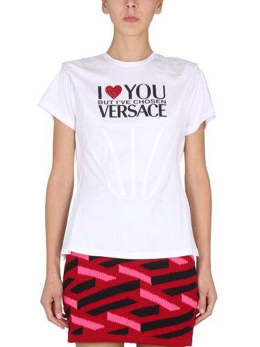 Versace t shirt with logo - versace - Modalova