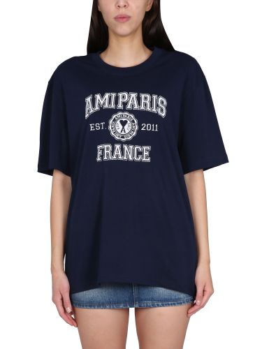 Ami paris t-shirt with logo - ami paris - Modalova