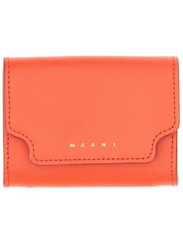 Marni saffiano leather coin purse - marni - Modalova