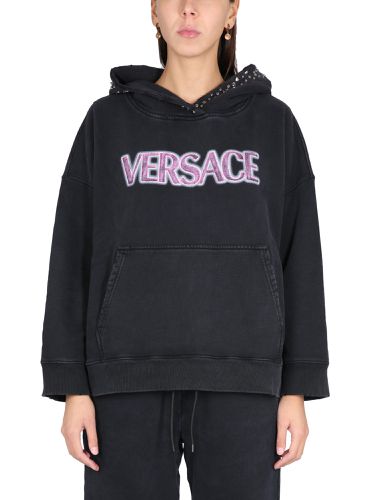Versace sweatshirt with studs - versace - Modalova