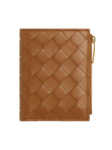 Bi-fold wallet with zipper small - bottega veneta - Modalova