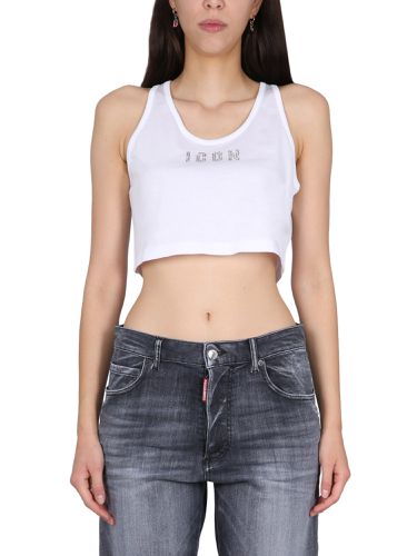 Dsquared crop top with logo - dsquared - Modalova