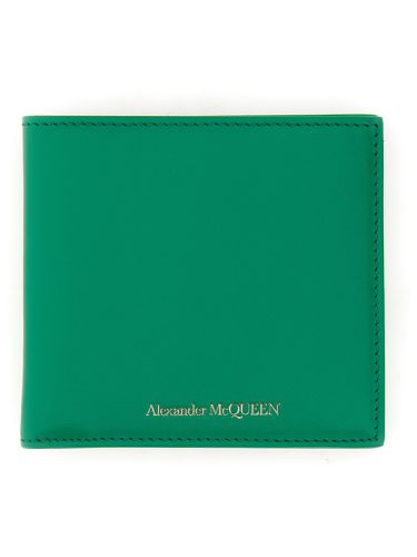 Leather wallet with logo - alexander mcqueen - Modalova