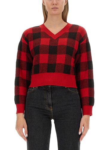 Moschino jeans v-neck sweater - moschino jeans - Modalova