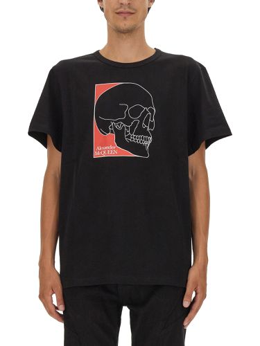 Skull print t-shirt - alexander mcqueen - Modalova