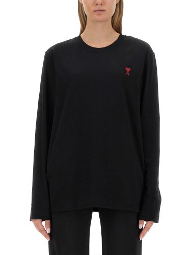 Ami paris t-shirt with logo - ami paris - Modalova