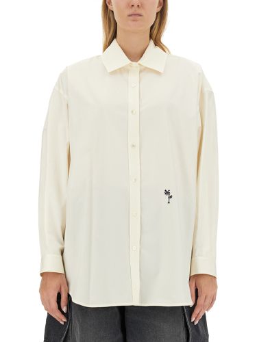 Shirt with embroidered logo - palm angels - Modalova