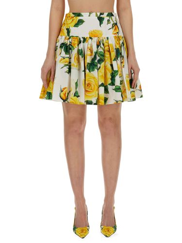 Short skirt with flower print - dolce & gabbana - Modalova