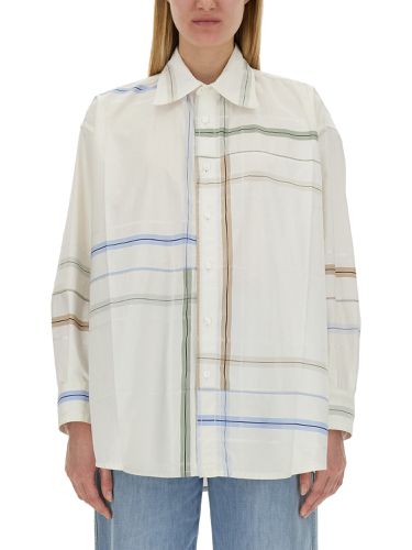 Patchwork pattern shirt - bottega veneta - Modalova