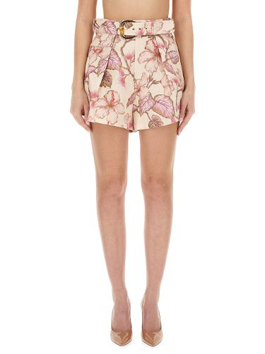 Bermuda shorts with floral print - zimmermann - Modalova