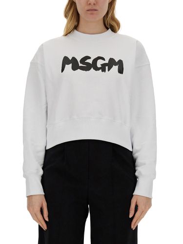 Msgm sweatshirt with logo - msgm - Modalova