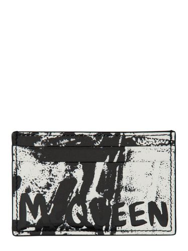 Leather card holder - alexander mcqueen - Modalova