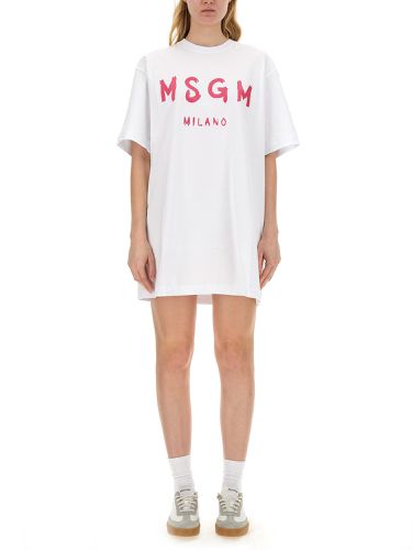 Msgm dress with logo - msgm - Modalova
